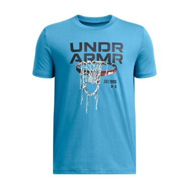 Imagem de Camiseta de Basquete Under Armour Hoops Net Infantil-Masculino