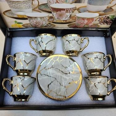 Imagem de Xícara de café kit com 12 peças de Cerâmica em porcelana1(Cinza Xu338)