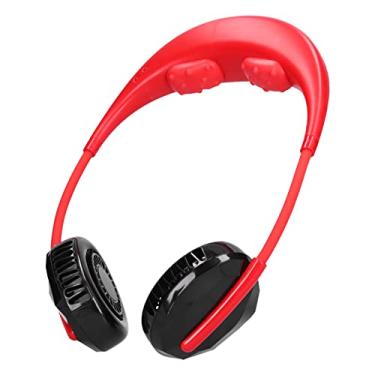 Imagem de Mingzhe Ventilador Portátil Multifuncional Sem Folhas, Massagem, Aromaterapia, Pescoço, Energia Eólica Dupla para Resfriamento Pessoal, Escritório, Carregamento USB Recarregável (6cm)