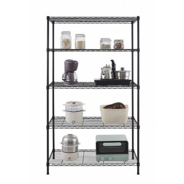 Imagem de Estante De Aço Preta 5 Prateleiras Rack Aramado