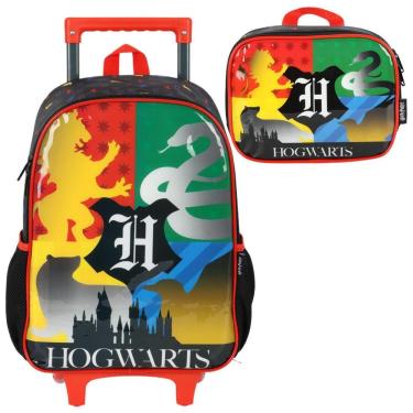 Imagem de Kit Mochila Rodinha E Lancheira Escolar Promo Harry Potter-Unissex
