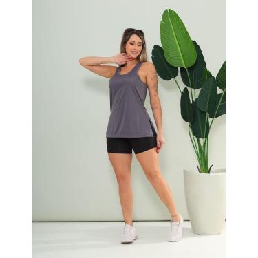 Imagem de Conjunto Academia Esportivo Fitness Camiseta Regata Tapa Bumbum e Short Legging Cintura Alta-Feminino