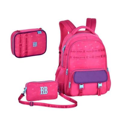 Imagem de Kit Mochila RB26227 + Estojo Box RB26226 Rebecca Bonbon Com Bolsinha R