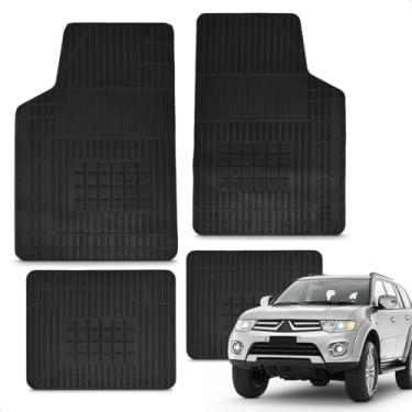 Imagem de Jogo Tapete 100% Borracha Pajero Dakkar 2009 a 2018 Impermeável Antiderrapante Automotivo 4 Peças