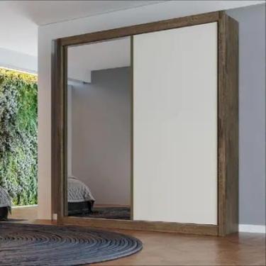 Imagem de Guarda Roupa Zurique 1 Porta Espelhada MDF Móveis Europa Moveis Europa