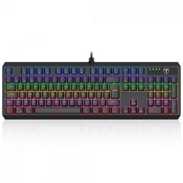 Imagem de Teclado Mecânico Gamer T-Dagger Axis, Rainbow, Switch Brown, Full Size, ABNT2, Preto - Preto - Unis-Unissex