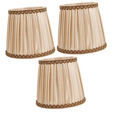 Imagem de Abajures para abajur de mesa 3 peças abajur dourado decoração de casa abajures amarelos abajur dourado capa de lâmpada octogonal Abajures para abajur de mesa capa protetora de abajur doméstico