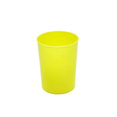 Imagem de Copo plástico infantil merenda- 340ml- 10unid - Deluma, Amarelo