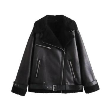 Imagem de Outono novo estilo europeu e americano feminino solto moda com cinto g