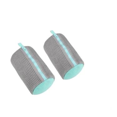 Imagem de Sacos de lavanderia, sacos para máquina de lavar sapatos, bolsa com zíper para lavanderia, rica penugem dentro, aplique em tênis, sapatos casuais (cinza, 2 peças)