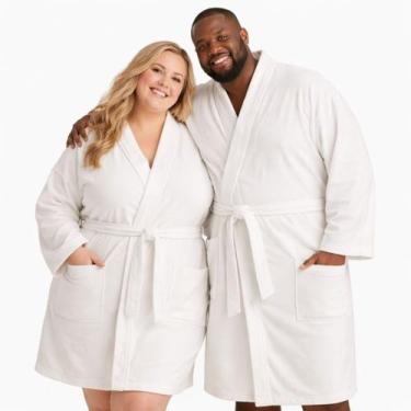 Imagem de Roupão XXG Plus Size Microfibra Banho Unissex Adulto - Girassol Enxova