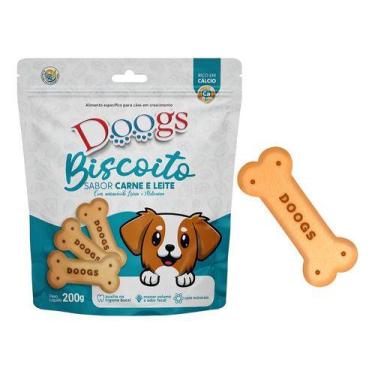 Imagem de Biscoito P/ Cães Filhotes Doogs Carne E Leite 200g