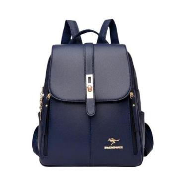 Imagem de Mochila De Couro Feminina De Grande Capacidade, Estilo Vintage, Mochil