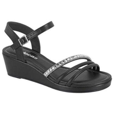 Imagem de Sandalia Feminina Anabela Moleca Brilho Strass 5512.106-Feminino