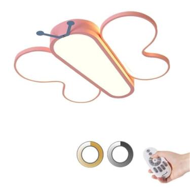 Imagem de Luminária LED moderna e criativa para quarto infantil, ideal para quarto de menina, com design de borboleta em estilo desenho animado, aconchegante e romântico, perfeita para um quarto de pr