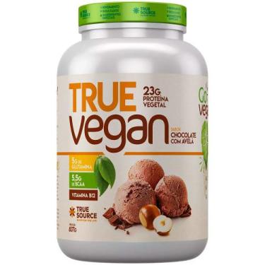 Imagem de True Vegan Proteina Vegetal Chocolate com Avela (837g) True Source