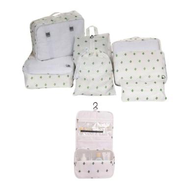 Imagem de Kit Organizador Mala Viagem 8 Peças Necessaire Cabide