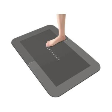 Imagem de Tapete De Banho De Terra Diatomácea Super Absorvente, Antiderrapante E