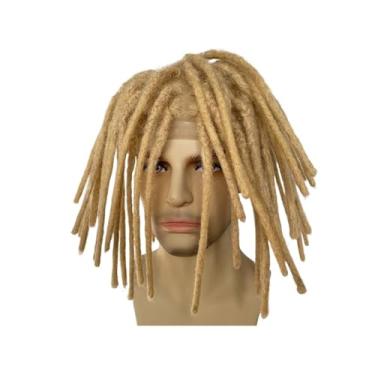 Imagem de Aplique de testa Base de renda completa afro dreadlock extensões peruca para homens e mulheres 0.6cm loc cabelo humano(613,8 inches)