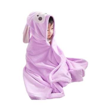 Imagem de Toalha De Banho Com Capuz De Animal Neutro Para Bebês Meninos E Menina