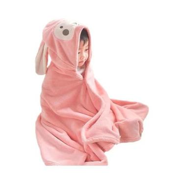 Imagem de Toalha De Banho Com Capuz De Animal Neutro Para Bebês Meninos E Menina