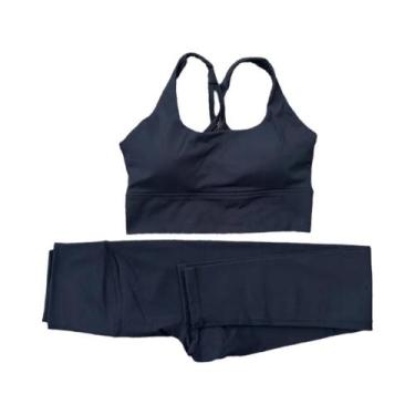 Imagem de Conjunto De Ginástica E Yoga Feminino Em Cor Sólida, Top Esportivo Com