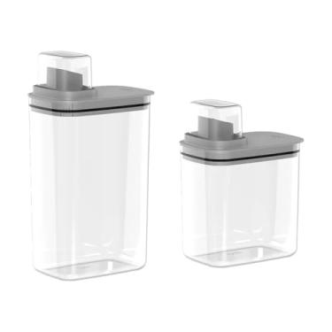 Imagem de Kit 2 Dispenser de Sabão e Detergente 2,3L e 1,5L KTE150 - (Chumbo)