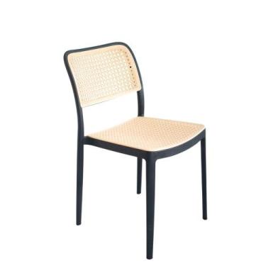 Imagem de Cadeira de Jantar Cozinha Maya de Telinha Preto - Brazecomm