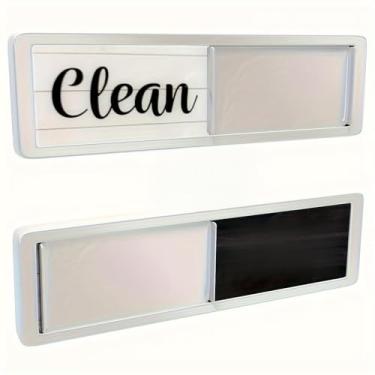 Imagem de Ímã de lava-louças, sinal limpo e sujo, ímã limpo e sujo para máquina de lavar louça, decoração de cozinha de fazenda moderna, indicador de sinal magnético para máquina de lavar louça, placas