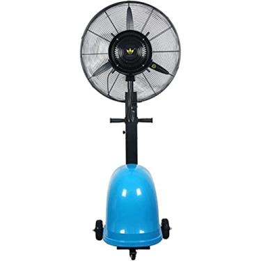 Imagem de Ventilador de chão/Ventilador de serviço pesado/Ventilador de resfriamento oscilante potente Ventilador de névoa de umidificação industrial silencioso/Ventilador de pedestal de chão ()