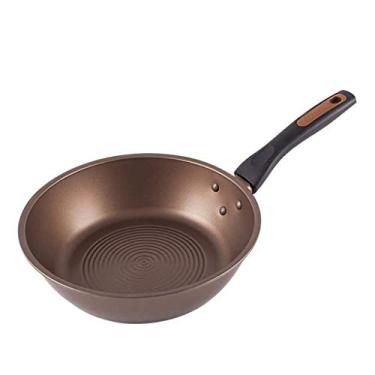 Imagem de Frigideira antiaderente prática, frigideira, antiaderente, frigideira, wok, eletromagnética, universal, frigideiras universais