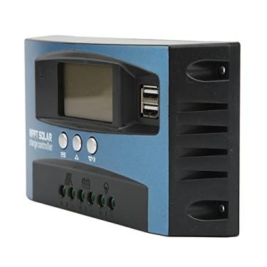 Imagem de Naroote Controlador de Carga Solar, Controlador de Carga do Painel Solar 12 24V Autoadaptação Proteção contra Curto-Circuito Circuito Anti-retorno Baixo Valor de Aquecimento para a Indústria (60A)