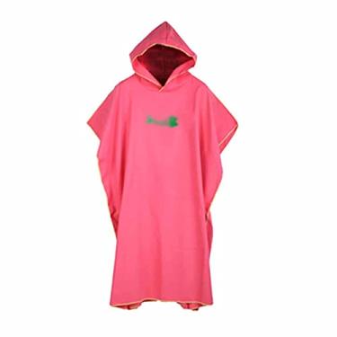 Imagem de Cobertor Toalhas de Microfibra Roupa de Mergulho Troca Roupões Poncho Capuz Secagem Rápida Toalha com Capuz Absorvente de Suor Roupão de Banho Toalha de Praia (Cor: Preto) (Vermelho)