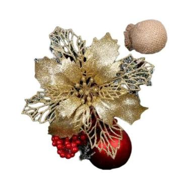 Imagem de Flores Artificiais De Natal De 9CM, 510 Peças, Decoração Para Árvore D