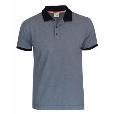 Imagem de Polo Pau a Pique Piquet Listrada Azul