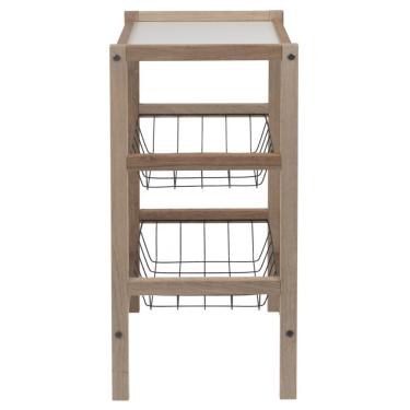 Imagem de Fruteira Tramontina Utilínea em Madeira Mista com Estante e 2 Cestos