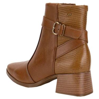 Imagem de Bota feminina cano baixo pegada 282353, Caramelo, 36