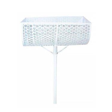 Imagem de Lixeira de Rua Modelo Tela Moeda de 60cm Branca