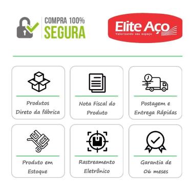 Imagem de Estante Aço 6 Prateleiras Eaf013 Rosa