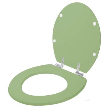 Imagem de Assento Sanitário Soft Close Convencional Oval Verde Malva Para Vaso Deca