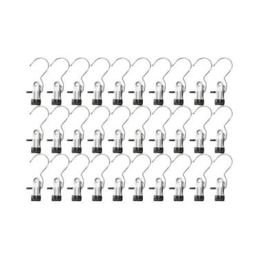 Imagem de Pregadores De Roupa Em Aço Inoxidável (10-100 Peças) - Clipes Portátei