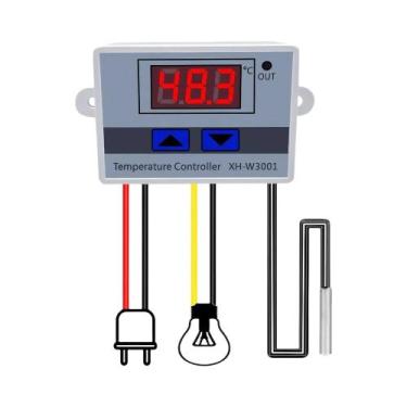 Imagem de Controlador De Temperatura Digital Inteligente XH-W3001 Com Display E 