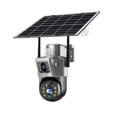 Imagem de Câmera IP Externa Solar 4K 8MP WiFi Com Lente Dupla PTZ Sem Fio Para V