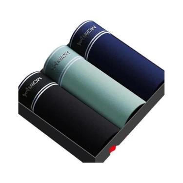 Imagem de Cuecas Boxer Antibacterianas De Grafeno Respiráveis Para Homens, 3 Peç