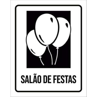 Imagem de Kit 3 Placas Setor Salão De Festas 27X35 - Sinalizo