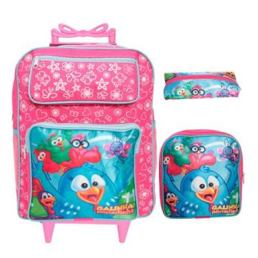 Imagem de Kit Mochila Escolar Infantil Feminina para Escola e Passeio - Plike