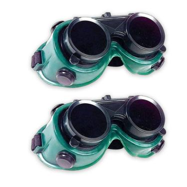 Imagem de Oculos De Solda Kit 2 Uni Protecao EPI Mascara Articulavel Equipamento Profissional Para Soldador Dupla Lente Com Filtro