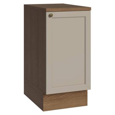 Imagem de Balcão de Cozinha 40 cm 1 Porta Rustic/Crema Vik Madesa