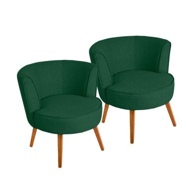 Imagem de Kit 2 Poltronas Luna em Madeira de Eucalipto Movellu Home