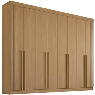 Imagem de Guarda Roupa Daymond Casal 8 Portas 8 Gavetas D Doro Cor Cinamomo, Cin